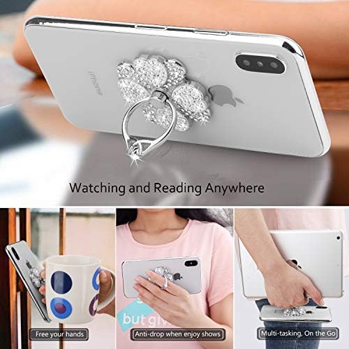 Blingy Heart-Shaped Phone Finger Ring Holder – 360° Rotatable Zinc Alloy Kickstand with Crystals for Secure Grip and Enhanced Style – Washable & Removable Smartphone Accessory for All Devices in Rose Gold
