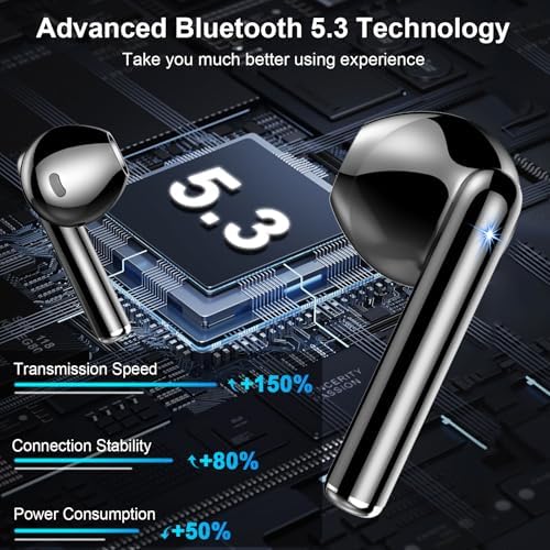 AOTONOK Premium Wireless Earbuds – Superior Hi-Fi Sound with Deep Bass, Advanced 4-Microphone ENC for Noise Isolation, IPX7 Waterproof Design, Up to 40 Hours Playtime with Fast Charge – Ideal Bluetooth Headphones for Active Lifestyles and Audio Enthusiasts