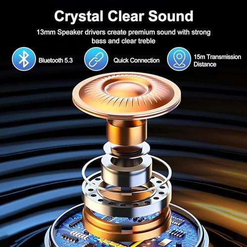 Elevate Your Audio Experience with Blackview 2025 Premium Wireless Earbuds – Cutting-Edge Bluetooth 5.3 for Superior Connectivity, 56-Hour Extended Playtime, Immersive Noise Cancelling, Deep Bass Hi-Fi Sound, IPX7 Waterproof for Ultimate Durability, LED Battery Indicator for Effortless Monitoring – Ideal for i Phone & Samsung Users Seeking Unmatched Comfort During Workouts and Daily Activities