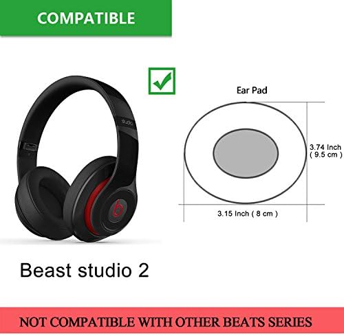 Transform Your Beats Studio Headphones with JARMOR Memory Foam Replacement Earpads – Premium Comfort & Sound Isolation for Studio 2.0 and 3.0 (B0500/B0501) – Stylish Blue Ear Cushion Pads for Enhanced Listening Experience and Perfect Fit