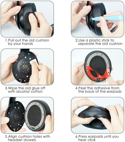 Enhance Your Audio Experience with GEVO Replacement Earpads for Beats Studio 2 & 3 – Premium High-Density Noise Isolation Foam & Breathable Mesh Fabric for Unmatched Comfort & Sound Quality – Ideal Fit for Wired & Wireless Headphones in Elegant Black