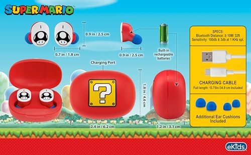Pokémon-Themed Kids Bluetooth Earbuds with Microphone – Ultra-Lightweight Design for School, Travel, and Home Use – Portable Charging Case with Enhanced Device Compatibility for Seamless Audio Experiences