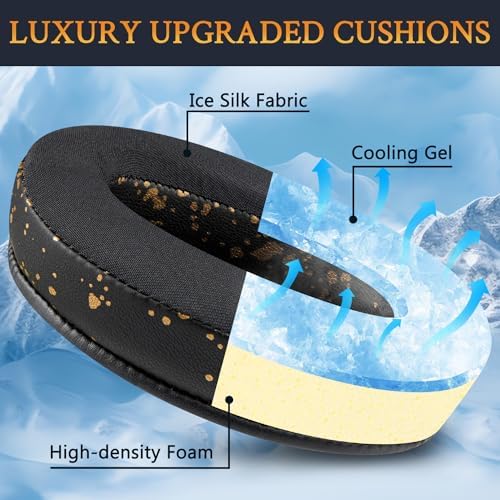 Premium SOULWIT Cooling Gel Earpads for Sony WH-XB910 N Headphones – Advanced Noise Isolation Foam Cushions for Unmatched Comfort and Superior Sound Quality – Stylish Red Storm Replacement Ear Pads for Music Enthusiasts