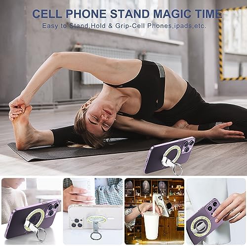 Revolutionize Your Mobile Experience with the Tensho Mag Safe Phone Ring Holder – 360-Degree Rotating Magnetic Grip and Adjustable Kickstand for i Phone 15/14/13/12 Series | Durable Metal Design for Enhanced Stability and Versatile Viewing Options
