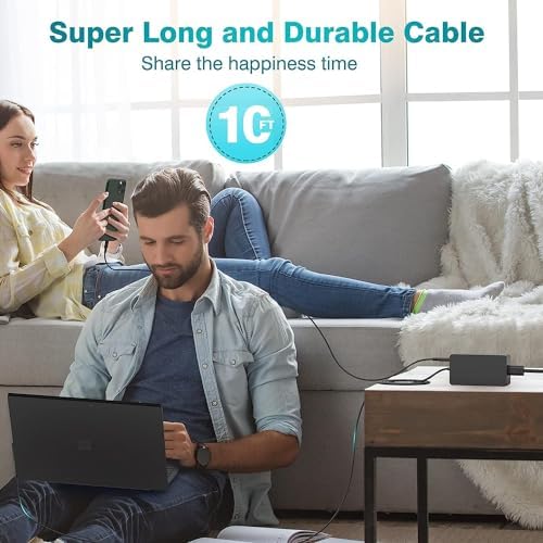 High-Performance 65 W Magnetic Charger for Microsoft Surface Devices – Compatible with Surface Pro 3-9, Laptop 1-4, Go 1-3, and Book 1-3 – Fast Dual Charging with USB Port & Enhanced Safety Features – Durable, Reliable Power Supply for All Your Surface Needs