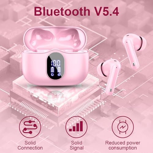 Btootos Ultra-Durable Bluetooth 5.4 Wireless Earbuds – Immersive Bass Sound with Noise-Cancelling Mic, IP7 Waterproof Design for Active Lifestyles, 36-Hour Playtime with LED Battery Display, Bold Yellow for a Striking Audio Experience