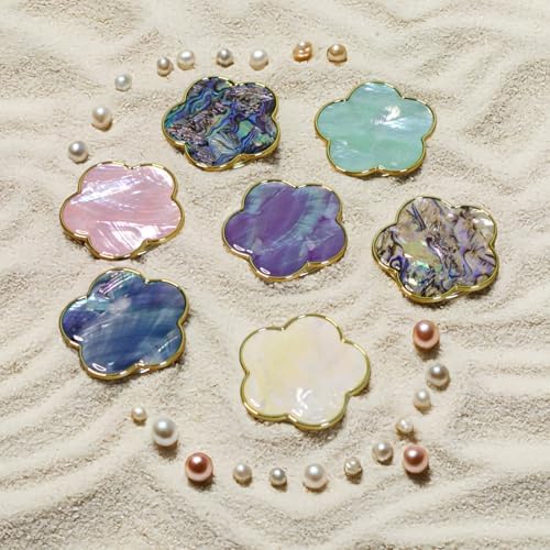 Chic Mother of Pearl Daisy Floral Phone Grip & Stand – Stylish Magnetic Phone Holder for Secure One-Handed Use and Hands-Free Viewing (Crème) – Ideal Floral Accessory for Enhanced Mobile Experience and Compatibility with Mag Safe Devices