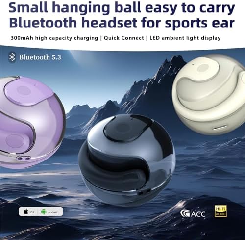 Elevate Your Gaming and Fitness Audio with URIZONS Wireless Over-Ear TWS Earhooks – Superior Low-Latency Earbuds for Unmatched Sound Clarity – Stylish Beige Design with Portable Charging Case for Ultimate Comfort and Connectivity on the Go