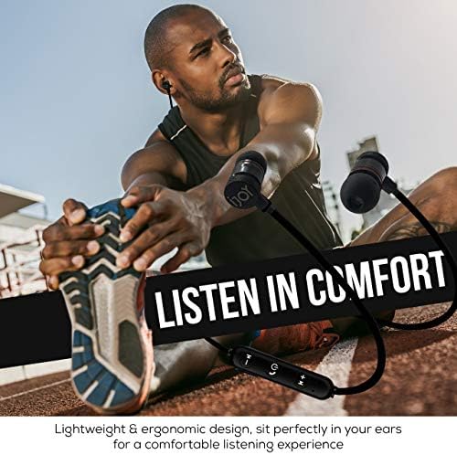 Elevate Your Workout with i Joy Bluetooth Wireless Sport Earbuds – IPX4 Sweatproof, Noise Cancelling Headphones for Ultimate Focus and Comfort, Enhanced Bluetooth 5.0 Connectivity, Ergonomic Design for Running and Gym Sessions, Built-in Microphone for Hands-Free Calls