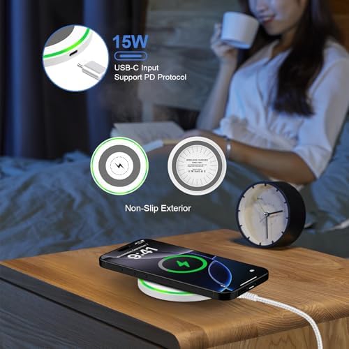 Fast Wireless Charging Pad for Moto G Power 2025/Edge 60 Stylus/G Stylus 5 G/Razr+ 2024/Pixelline 9 Series – 15 W High-Speed Android Charger Station with Anti-Slip Design for Ultimate Device Safety and Convenience