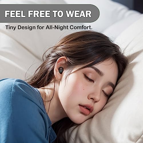 Ultra-Compact Bluetooth Sleep Earbuds for Side Sleepers – Discreet Noise-Blocking Wireless Headphones for Uninterrupted Rest and Active Lifestyles – Perfect for Travel, Sports, and Deep Sleep Comfort