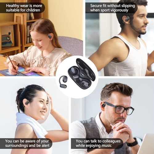Enhance Your Sound Experience with BANIGIPA Bluetooth 5.4 Open Ear True Wireless Earbuds – Ultra-Lightweight Headphones Featuring Detachable Noise-Canceling Boom Mic for Crystal-Clear Communication and Immersive Listening. Designed for Fitness Enthusiasts and Professionals, These Advanced Earbuds Offer Lightning-Fast Connectivity with Bluetooth 5.4, Ensuring Seamless Multipoint Pairing Across All Your Devices. The Innovative Open Ear Design Balances Superior Audio Fidelity with Essential Situational Awareness, Making Them Ideal for Gym Sessions and Busy Environments. Engineered for Comfort During Extended Wear, These Robust Earbuds Provide Exceptional Sound Quality, Perfect for Any Activity. Transform Your Daily Routine with BANIGIPA Open Ear Headphones, Where Cutting-Edge Technology Meets Versatile Functionality for an Unmatched Auditory Adventure.