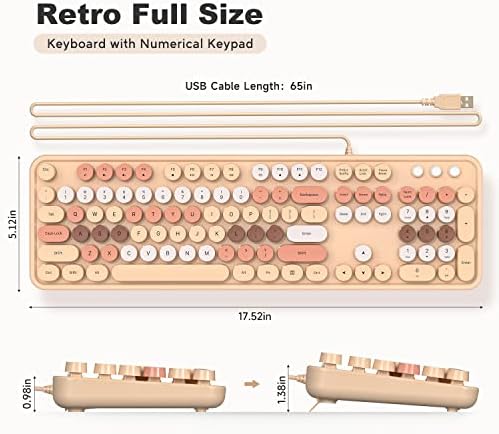 Illuminate Your Workspace with the Large Print Backlit Keyboard – Ergonomic USB Wired Multimedia Keyboard with Rainbow LED Lighting for Enhanced Comfort and Visibility on Windows PCs & Laptops