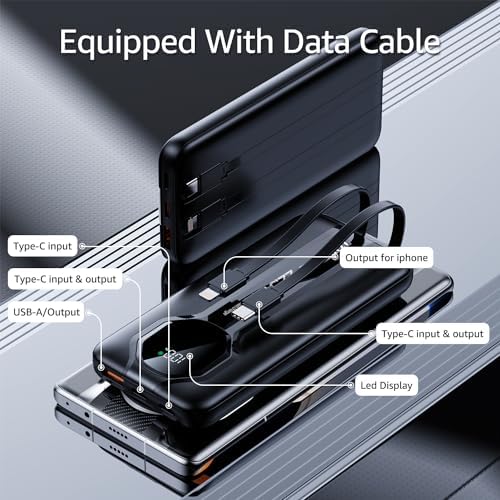 High-Capacity 20000 m Ah Power Bank with PD 22.5 W Fast Charging – Multi-Device Portable Charger Featuring 4 Output Ports & Quick Charge 3.0 Technology for i Phone, Android & More – Sleek Space Grey Design for On-the-Go Power Solutions