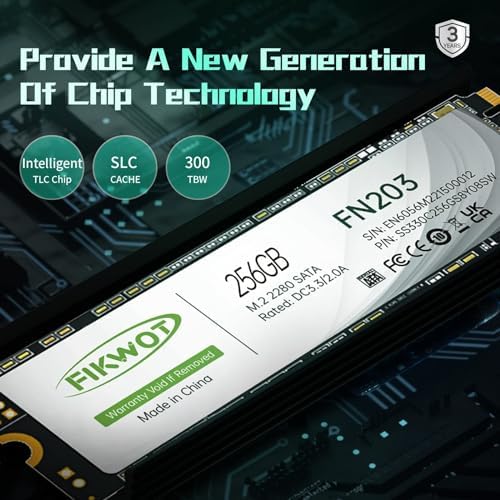 Upgrade Your Storage with the FN203 1 TB M.2 SATA SSD – Unleash Lightning-Fast Performance at Up to 550 MB/s Read Speed for Ultrabooks, Tablets, and Mini PCs – Featuring SLC Cache Technology and 3 D NAND TLC for Superior Endurance and Efficiency