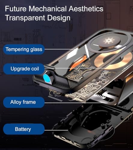 Smart Sensor Wireless Car Charger & Phone Holder – 15 W Fast Charging for i Phone & Samsung – Auto-Clamping Air Vent Mount with Transparent Design – Enhanced Compatibility & Effortless Use