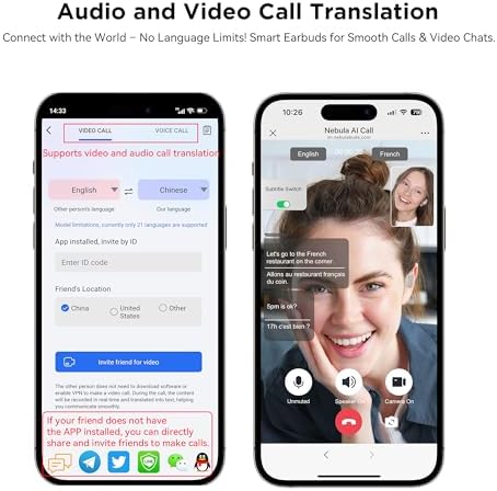 Transform Your Communication with AI-Powered Translation Earbuds – Effortless 40 Language Real-Time Translator with Advanced Bluetooth 5.4 Connectivity, Ergonomic Fit, and Exceptional Battery Life for Global Travelers and Multilingual Conversations