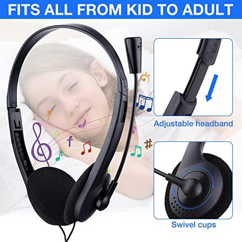 Yunsailing 30-Pack Classroom Headphones with Microphone – Lightweight Adjustable On-Ear Student Headphones for Enhanced Learning – Durable, Comfortable, and Ideal for Schools and Remote Learning Activities – Perfect Audio Solution for Group Engagement and Concentration