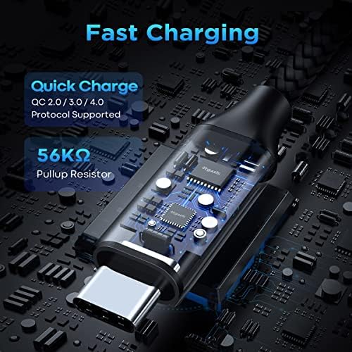 etguuds 20 ft USB C Cable – Long Nylon Braided Charger for Fast Data Transfer & Charging – USB-A 2.0 to Type C Compatibility for Samsung Galaxy Note, LG, Moto, Pixel, Switch & More – Durable Connection for Home & Office Use