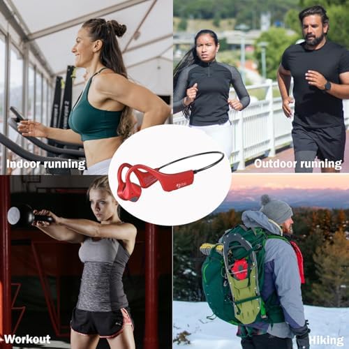 Revolutionary Waterproof Bone Conduction Bluetooth Earbuds – Open-Ear Design Perfect for Active Lifestyles with Youth Whisper Technology and Integrated Microphone for Superior Sound Clarity and Effortless Hands-Free Calls