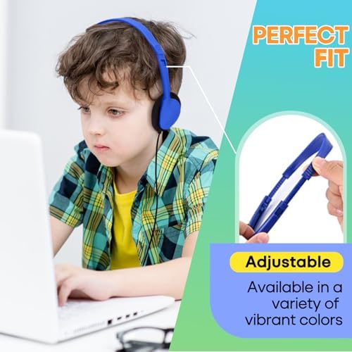 Bulk 25 Pack Kids Wired Headphones – Durable Adjustable Earphones for Classroom Learning, Ideal for Students and Toddlers – Enhanced Compatibility with Tablets and Computers – Comfortable Fit for Extended Use in Group Settings