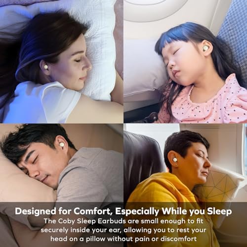 Coby Sleep Earbuds: Premium Noise-Canceling Bluetooth Ear Plugs for Enhanced Sleep, Work Focus, and Music Bliss | Ergonomically Designed for All-Night Comfort | Compact & Travel-Ready Wireless Earbuds with Universal Device Compatibility