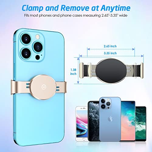 Wix Gear Magnetic Phone Clamp for Car Mount – Durable Metal Clip for Effortless Attachment and Removal – Universal Compatibility with Wireless Charging – Streamlined Design for Safe Navigation and Calls – Essential Accessory for Modern Drivers