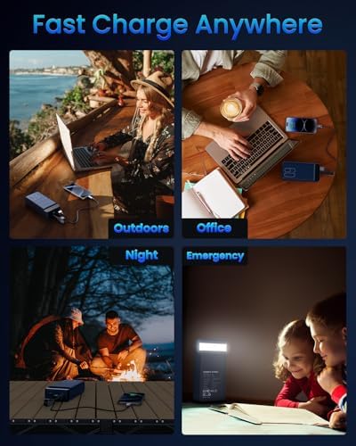 Ultimate 60000 m Ah Portable Charger – 22.5 W High-Speed Power Bank with LED Display, Multi-Device Support & Versatile USB-C, Micro USB, Lightning Inputs – Ideal for Travel, Camping, and Everyday Use – Stay Charged Anywhere, Anytime
