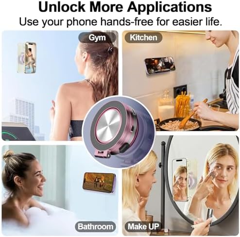 Revolutionize Your Driving with the AICase Magnetic Phone Holder – 360° Rotatable Electric Suction Cup Mount for i Phone & Android, Mag Safe Compatible with Adhesive Pad for Uneven Surfaces – Ultimate Stability & Hands-Free Convenience