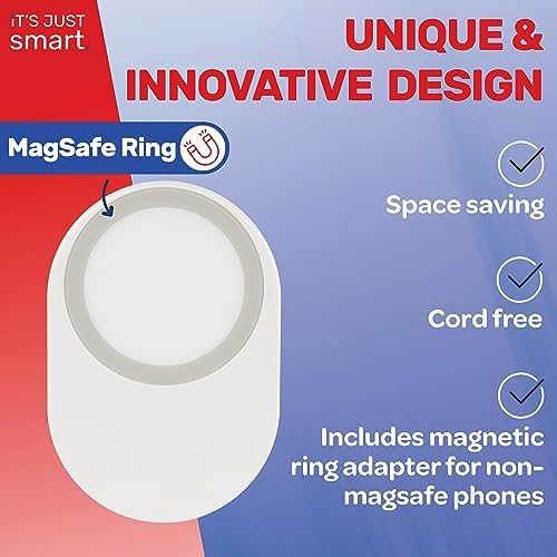 Magnetic 15 W Wireless Charger: High-Speed Qi-Enabled Wall Mount for i Phone 15-11, Samsung Galaxy S24-S20, and Google Pixel – Effortless Charging Convenience with Enhanced Compatibility and Sleek Design