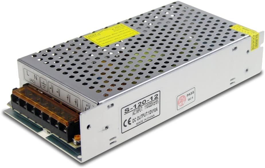 ALITOVE 120 W 12 V 10 A Power Supply Adapter – High-Efficiency AC to DC Converter for Optimal LED Strip Lighting and CCTV Systems – Reliable Switching Transformer with Overload Protection for Enhanced Device Performance and Versatile Compatibility