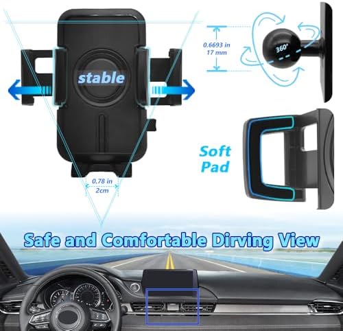 Premium WAAPAK Car Phone Holder Mount for 2016-2021 Mazda 6 – Ultimate Smartphone Cradle with 360-Degree Rotation, No-Tool Installation, and Robust Design for Enhanced Driving Safety and Seamless Navigation