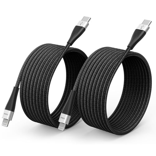15 FT Extra Long i Phone Charger Cable – Apple MFi Certified Braided Lightning Cable for Fast Charging – Compatible with i Phone 14 Pro Max, 13, 12, 11, X, XR, XS, SE, 8, 7, 6, 5 & i Pad – Durable Black Design for Ultimate Convenience and Mobility
