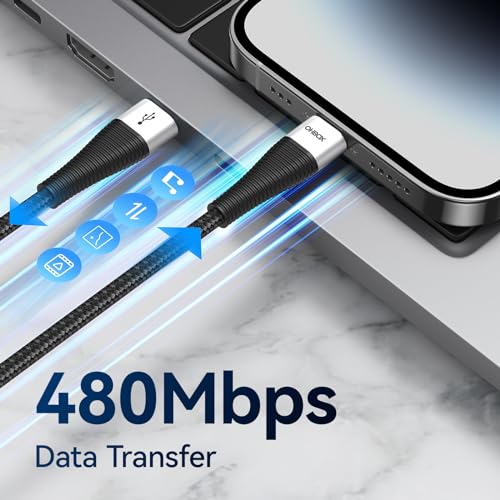 15 FT Extra Long i Phone Charger Cable – Apple MFi Certified Braided Lightning Cable for Fast Charging – Compatible with i Phone 14 Pro Max, 13, 12, 11, X, XR, XS, SE, 8, 7, 6, 5 & i Pad – Durable Black Design for Ultimate Convenience and Mobility