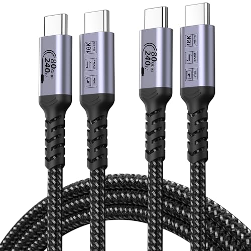 10 FT USB C 3.1 Gen 2 Cable – 2 Pack for High Speed 10 Gbps Data Transfer & 100 W Fast Charging, 4 K 60 Hz Video Output Compatible with Mac Book Pro, Galaxy S21, Thunderbolt 3 – Ultimate Connectivity Solution for Power Users