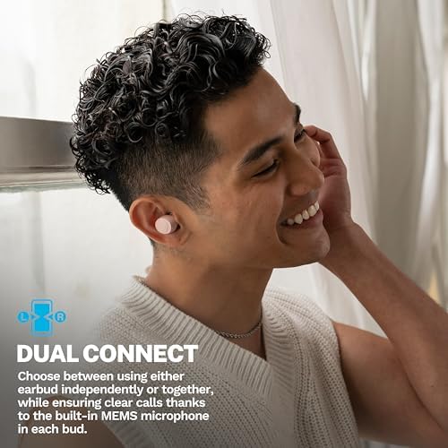 JLab Go Air Tones+ True Wireless Earbuds – Ultimate Bluetooth Audio Experience with 32+ Hours Playtime, Effortless Auto Pairing, Customizable EQ3 Sound Profiles, and Touch Control Functionality in Chic Earthtone Design – Ideal for Active Lifestyles and All-Day Wear Comfort