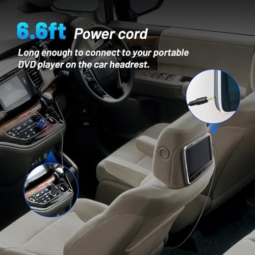 Anina DC 12 V Car Charger for Portable DVD Players – Reliable Cigarette Lighter Adapter for Uninterrupted Family Entertainment on Road Trips – Compatible with Sylvania, DBPOWER, UEME, HDJUNTUNKOR, and DRJ – Essential Travel Power Accessory for Endless Movie Enjoyment