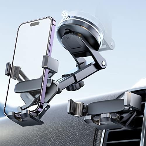 e Samcore Premium Gravity Suction Cup Windshield Phone Mount for i Phone 14 – Versatile Car Dashboard Holder with 360-Degree Rotation for Enhanced Navigation and Hands-Free Safety