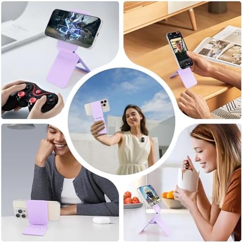 for Magsafe Phone Stand for iPhone 16-12, Black, Magnetic Foldable Tripod with Angle Adjustment – Enhanced Compatibility and Speed