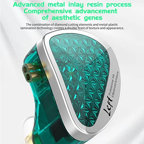 KZ ZSN Pro Hybrid In-Ear Earbud Headphones – High-Fidelity Audio with Dynamic Driver & Balanced Armature, Stylish Metal Faceplate, Detachable Cable for Custom Connectivity – Perfect for i Phone & Android Use, Ideal for Fitness & Everyday Listening (Blue, No Mic)