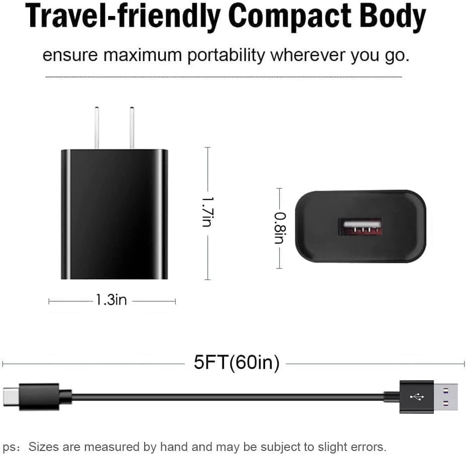 Rapid Charge USB C Power Adapter for Samsung Galaxy | 5 FT Heavy-Duty Type C Cable for A14, A54, A03 S, A13, A15, A16 5 G, A53, A23, A34, A24 | Exceptional Durability and High-Speed Performance for On-the-Go Lifestyles | Essential Charging Solution for Android Devices