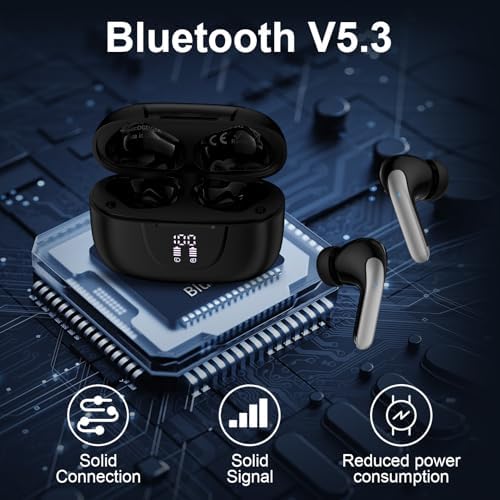 Samsung Galaxy S25 & S24 Ultra Bluetooth 5.3 Wireless Earbuds – Premium Noise Cancelling Headphones with IPX7 Waterproof Rating for Ultimate Durability, Enhanced Bass Stereo Sound, Built-in Mic, and LED Display – Perfect for Sports, Daily Use, and Intense Workouts