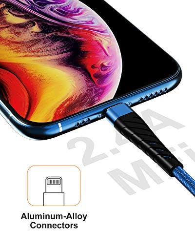 Cyven Smart 3-Pack 6 Ft MFi Certified Lightning Cables – Fast Charging USB A to Lightning Cords for i Phone 14/13/12/11/XS/XR/X/8/7/6/5/SE Plus Pro Max Mini – Durable Red Design for Ultimate Flexibility and Speed