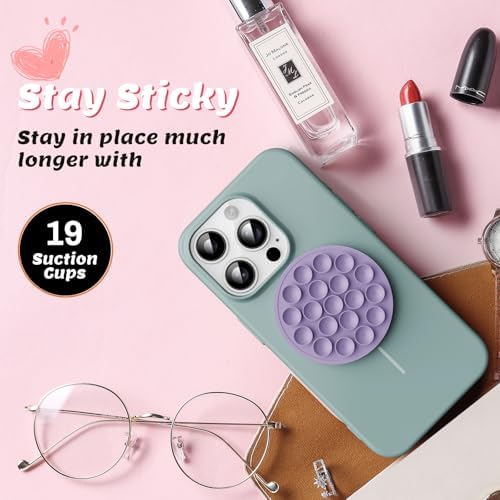 Transform Your Content Creation with the Ultimate Magnetic Phone Mount for Mag Safe Cases – Versatile Silicone Holder for i Phone & Android, Perfect for Selfies, Vlogging, and Shower Streaming – Trendy Light Blue Accessory for Tik Tok Creators and Influencers Seeking Effortless Hands-Free Use