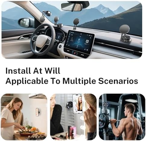 Versatile Electric Suction Cup Phone Mount – Foldable Magnetic Holder for i Phone 16/15/14/13/12 – Hands-Free Convenience for Car, Shower, and Smooth Surfaces – 360-Degree Rotation and Enhanced Stability for Effortless Access