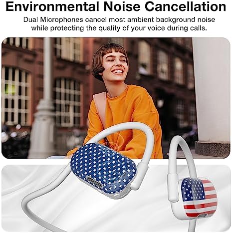 Purity Air Open Ear Headphones – Advanced True Air Conduction Wireless Bluetooth Earbuds with Dual Mic for Clear Calls – Ergonomic, Sweat-Resistant Design for Active Lifestyles – Compatible with i Phone & Android – Ultimate Comfort and Audio Awareness