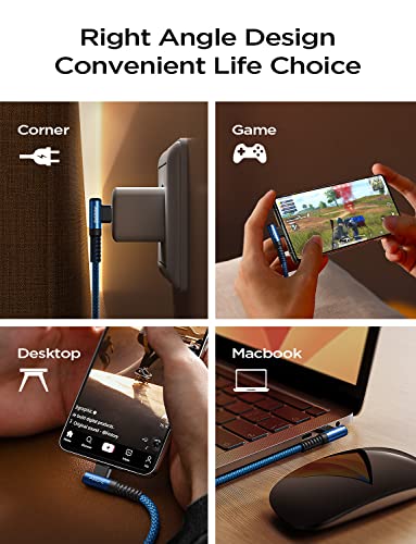 Optimize your charging setup with the AINOPE 240 W USB C to USB C Cable, a 6-foot powerhouse engineered for ultimate speed and flexibility. Featuring a right-angle connector, this fast charging cable is perfect for gaming or multitasking without the clutter of tangled cords. Compatible with the latest devices, including i Phone 16 Pro Max, i Phone 15, Mac Book Air/Pro, i Pad Pro, Samsung Galaxy, and Pixel, it delivers an impressive 240 W power output for rapid charging. The dual-pack offers exceptional value, ensuring you have a reliable charging solution wherever you go. Built with premium materials for durability, the sleek grey and blue design enhances your tech aesthetic while providing long-lasting performance. Elevate your device charging experience with this versatile cable, designed for both home and office use, while ensuring seamless connectivity across all your electronics.
