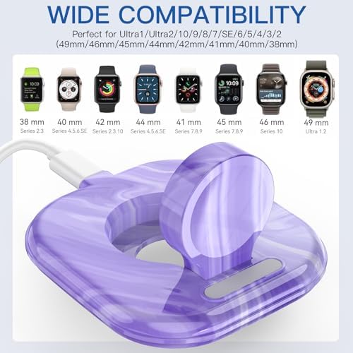 Elevate Your Apple Watch Charging Experience with Our Advanced Magnetic Dock – Ultra-Fast Charging Station for Series 2-10 and Ultra 1 2, Nightstand Mode Functionality, Compact Design for Travel, Superior Stability for Everyday Use, Effortless Power Delivery and Modern Aesthetic