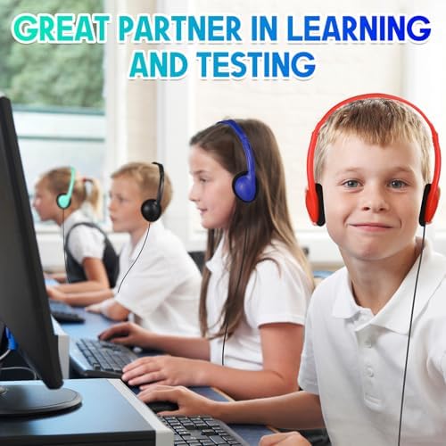 Ultimate Classroom Audio Solution: Frienda 48-Pack Over-Ear Headphones for Students and Adults – Wired Stereo Headset with Universal 3.5 mm Jack – Perfect for Schools, Libraries, and Travel – Noise-Isolating Design for Maximum Concentration and Comfort – Lightweight, Durable, Ideal for Long Listening Sessions