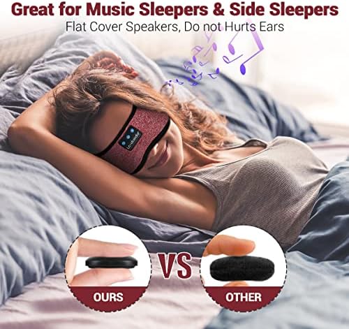 Revolutionary Wireless Sleep Headband with HD Sound: Ultimate Comfort Bluetooth Earphones for Relaxation, Fitness, and Travel – Sweat-Resistant Eye Mask for Active Lifestyles and All-Night Use